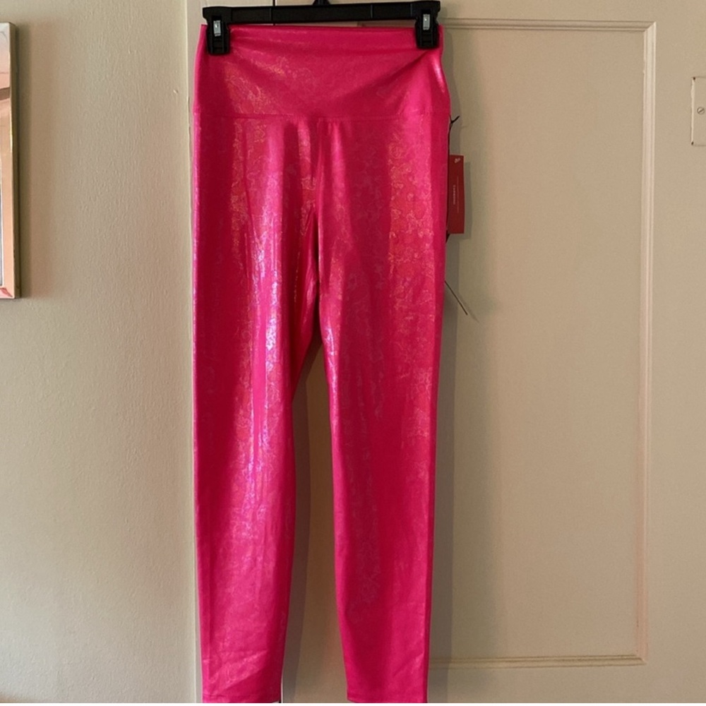 Carbon38 Sparkly Hot Pink Leggings NWT